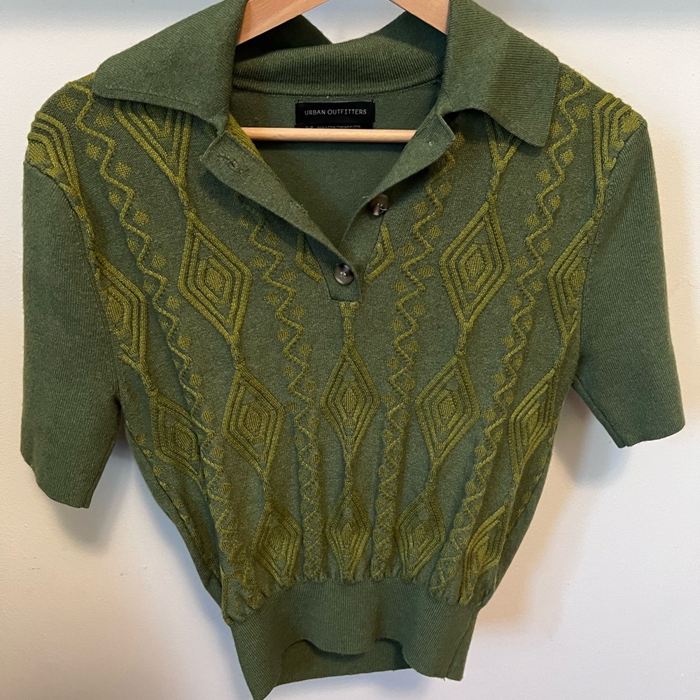 Embroidered Urban Outfitters Short Sleeve Sweater